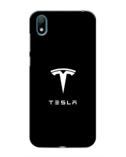 Чохол для Huawei Y5 2019 з картинкою «Tesla White Logo» Чохол для Huawei Y5 2019 з картинкою «Tesla White Logo»