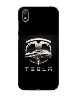 Чохол для Huawei Y5 2019 з картинкою «Tesla — срібне авто» Чохол для Huawei Y5 2019 з картинкою «Tesla — срібне авто»