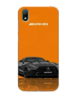 Чехол для Huawei Y5 2019 с картинкой «Оранжевый Mercedes AMG»
