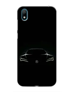 Чехол для Huawei Y5 2019 с картинкой «Mercedes — силуэт авто» Чехол для Huawei Y5 2019 с картинкой «Mercedes — силуэт авто»