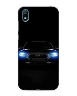 Чехол для Huawei Y5 2019 с картинкой «Audi в неоне»