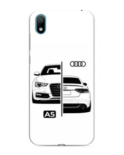 Чехол для Huawei Y5 2019 с картинкой «Audi — контрастный дизайн»