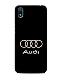Чехол для Huawei Y5 2019 с картинкой «Audi — золотой логотип»