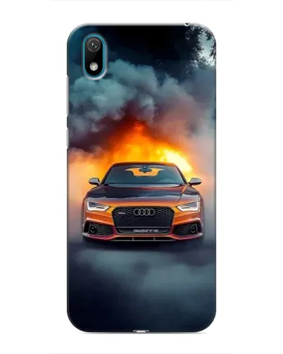 Чехол для Huawei Y5 2019 с картинкой «Audi в огненном дыму» Чехол для Huawei Y5 2019 с картинкой «Audi в огненном дыму»
