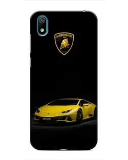 Чехол для Huawei Y5 2019 с картинкой «Lamborghini желтый акцент»