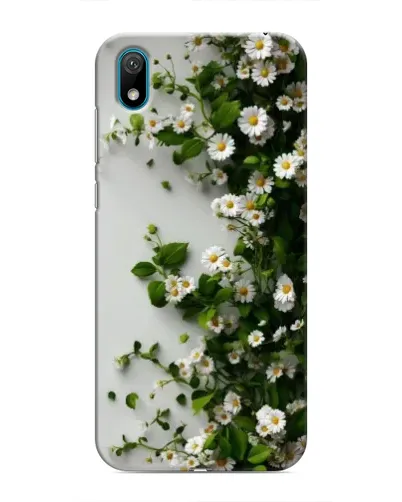 Чехол для Huawei Y5 2019 с картинкой «Ветка мелких белых цветов»