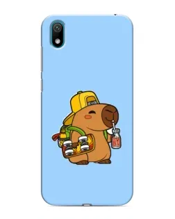 Чехол для Huawei Y5 2019 с картинкой «Капибара на скейте»