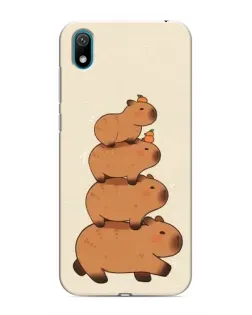 Чехол для Huawei Y5 2019 с картинкой «Башня из капибар»