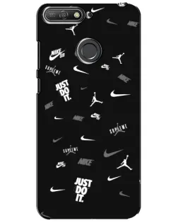 Чохол для Huawei Y6 Prime 2018 з картинкою «Nike Black Pattern» Чохол для Huawei Y6 Prime 2018 з картинкою «Nike Black Pattern»