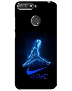 Чохол для Huawei Y6 Prime 2018 з картинкою «Jordan Neon Blue» Чохол для Huawei Y6 Prime 2018 з картинкою «Jordan Neon Blue»