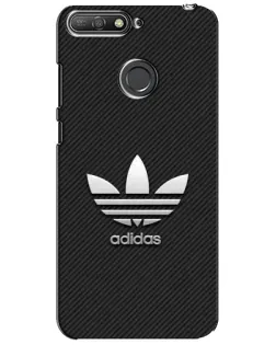 Чохол для Huawei Y6 Prime 2018 з картинкою «Adidas Карбонова текстура»