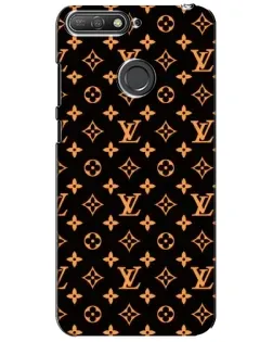 Чехол для Huawei Y6 Prime 2018 с картинкой «Золотая монограмма LV»