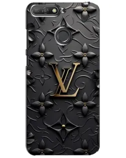 Чехол для Huawei Y6 Prime 2018 с картинкой «Кожаная текстура LV»