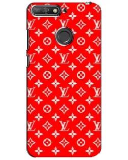 Чехол для Huawei Y6 Prime 2018 с картинкой «Яркий паттерн LV»