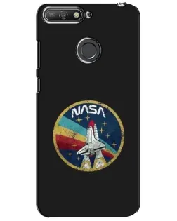 Чехол для Huawei Y6 Prime 2018 с картинкой «NASA — эмблема миссии»