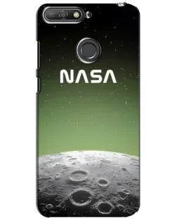 Чехол для Huawei Y6 Prime 2018 с картинкой «NASA — лунный градиент»