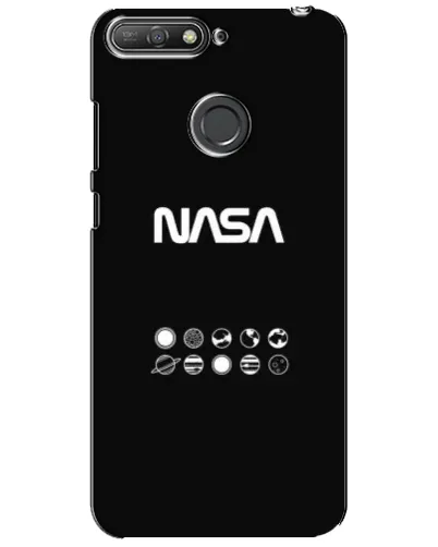 Чехол для Huawei Y6 Prime 2018 с картинкой «NASA — технический принт» Чехол для Huawei Y6 Prime 2018 с картинкой «NASA — технический принт»