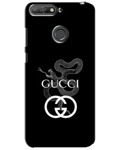 Чехол для Huawei Y6 Prime 2018 с картинкой «Gucci — серебряная змея»