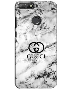 Чехол для Huawei Y6 Prime 2018 с картинкой «Gucci — мраморный шик»