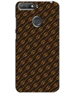 Чехол для Huawei Y6 Prime 2018 с картинкой «Gucci — золотые диагонали»