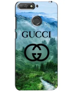 Чехол для Huawei Y6 Prime 2018 с картинкой «Gucci — горный пейзаж»