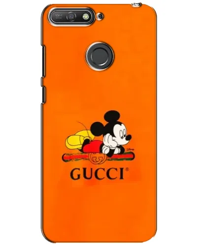 Чехол для Huawei Y6 Prime 2018 с картинкой «Микки Маус Gucci — оранж» Чехол для Huawei Y6 Prime 2018 с картинкой «Микки Маус Gucci — оранж»