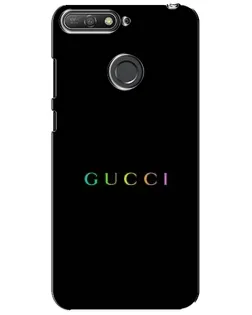 Чехол для Huawei Y6 Prime 2018 с картинкой «Gucci — неоновый минимализм»