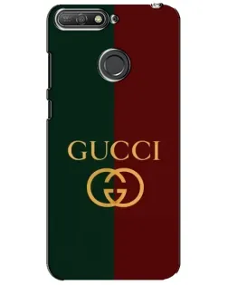 Чехол для Huawei Y6 Prime 2018 с картинкой «Gucci — темно-зеленый градиент»
