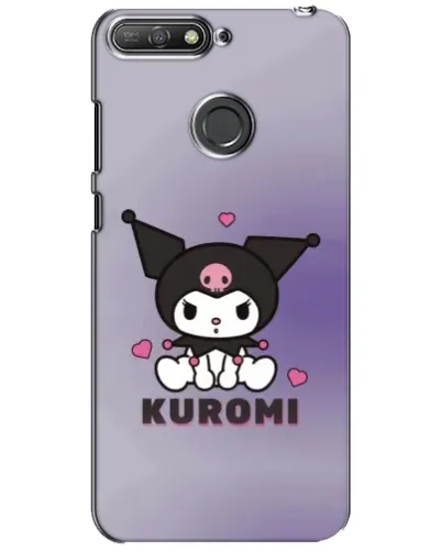 Чехол для Huawei Y6 Prime 2018 с картинкой «Kuromi — фиолетовый арт»