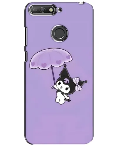 Чехол для Huawei Y6 Prime 2018 с картинкой «Kuromi с зонтиком»