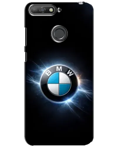 Чохол для Huawei Y6 Prime 2018 з картинкою «BMW — неонове сяйво»