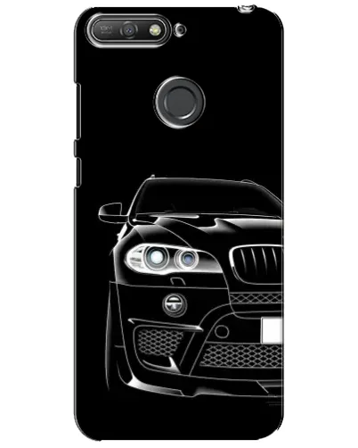 Чохол для Huawei Y6 Prime 2018 з картинкою «Темний силует BMW»