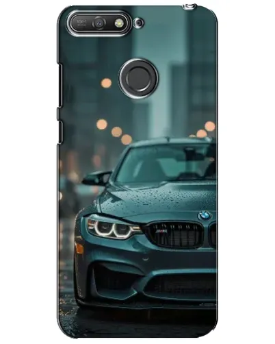 Чохол для Huawei Y6 Prime 2018 з картинкою «BMW у вогнях міста»