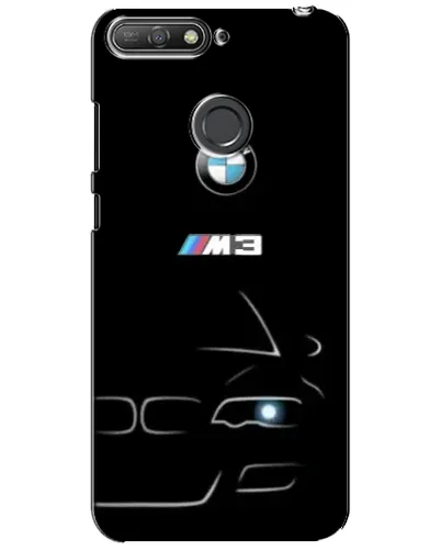 Чохол для Huawei Y6 Prime 2018 з картинкою «Мінімалістичний принт BMW M3»