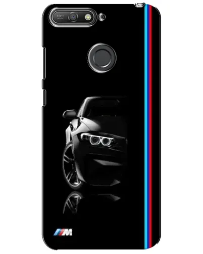 Чохол для Huawei Y6 Prime 2018 з картинкою «Силует BMW в темряві»