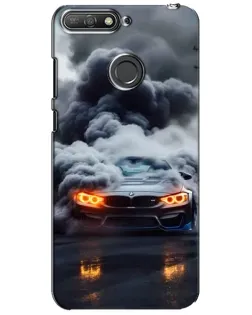Чохол для Huawei Y6 Prime 2018 з картинкою «BMW у диму» Чохол для Huawei Y6 Prime 2018 з картинкою «BMW у диму»