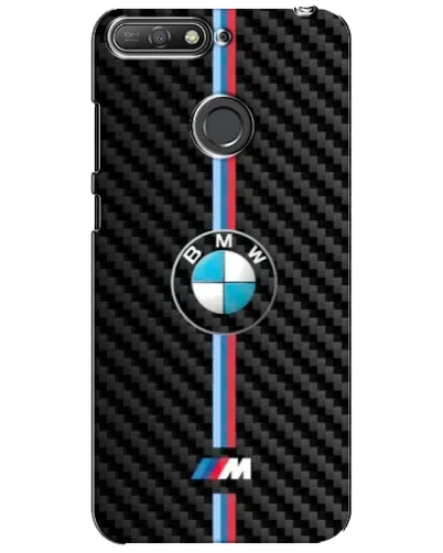 Чохол для Huawei Y6 Prime 2018 з картинкою «Емблема BMW та карбон»