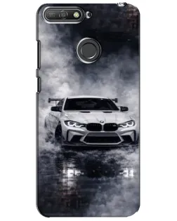 Чохол для Huawei Y6 Prime 2018 з картинкою «BMW крізь туман» Чохол для Huawei Y6 Prime 2018 з картинкою «BMW крізь туман»
