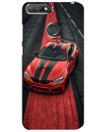 Чохол для Huawei Y6 Prime 2018 з картинкою «BMW на червоній доріжці»