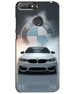 Чохол для Huawei Y6 Prime 2018 з картинкою «BMW в білому диму» Чохол для Huawei Y6 Prime 2018 з картинкою «BMW в білому диму»