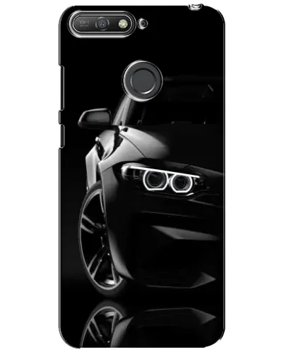 Чехол для Huawei Y6 Prime 2018 с картинкой «Черная BMW — профиль» Чехол для Huawei Y6 Prime 2018 с картинкой «Черная BMW — профиль»