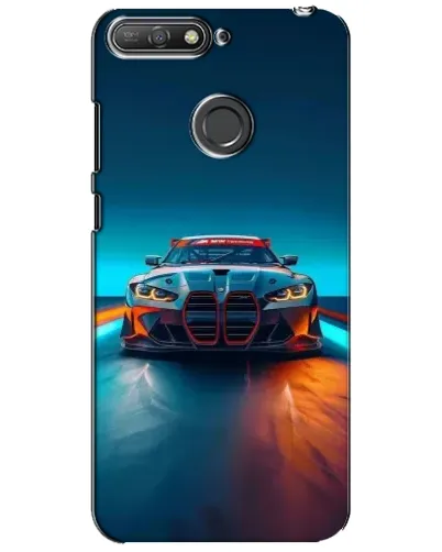 Чехол для Huawei Y6 Prime 2018 с картинкой «BMW — огни неона» Чехол для Huawei Y6 Prime 2018 с картинкой «BMW — огни неона»