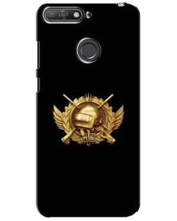 Чехол для Huawei Y6 Prime 2018 с картинкой «PUBG — оранжевый градиент»