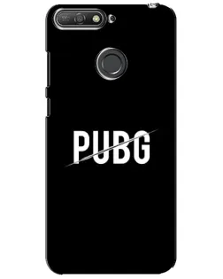 Чехол для Huawei Y6 Prime 2018 с картинкой «PUBG — белый логотип»