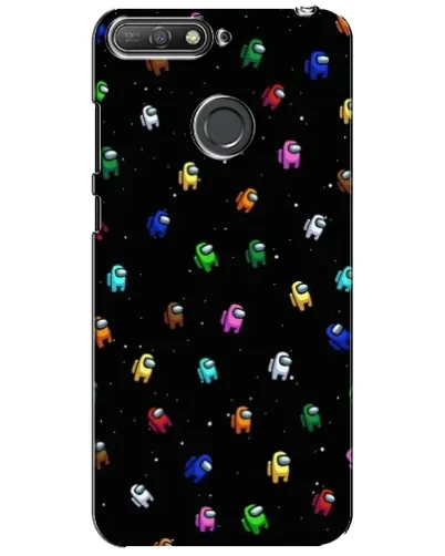 Чехол для Huawei Y6 Prime 2018 с картинкой «Экипаж Among Us»