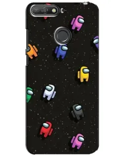 Чохол для Huawei Y6 Prime 2018 з картинкою «Космічний патерн Among Us»