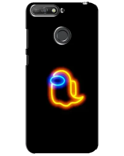 Чехол для Huawei Y6 Prime 2018 с картинкой «Among Us неоновое сияние»