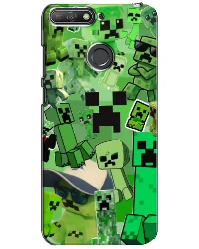 Чехол для Huawei Y6 Prime 2018 с картинкой «Криперы Minecraft»