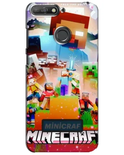 Чехол для Huawei Y6 Prime 2018 с картинкой «Minecraft герои игры»