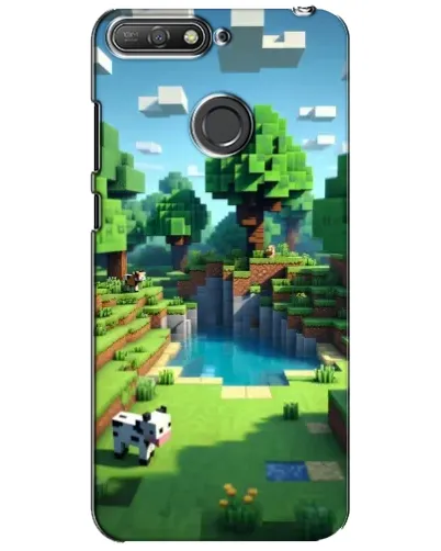 Чехол для Huawei Y6 Prime 2018 с картинкой «Minecraft летний день»